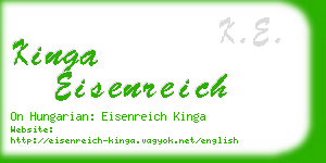 kinga eisenreich business card